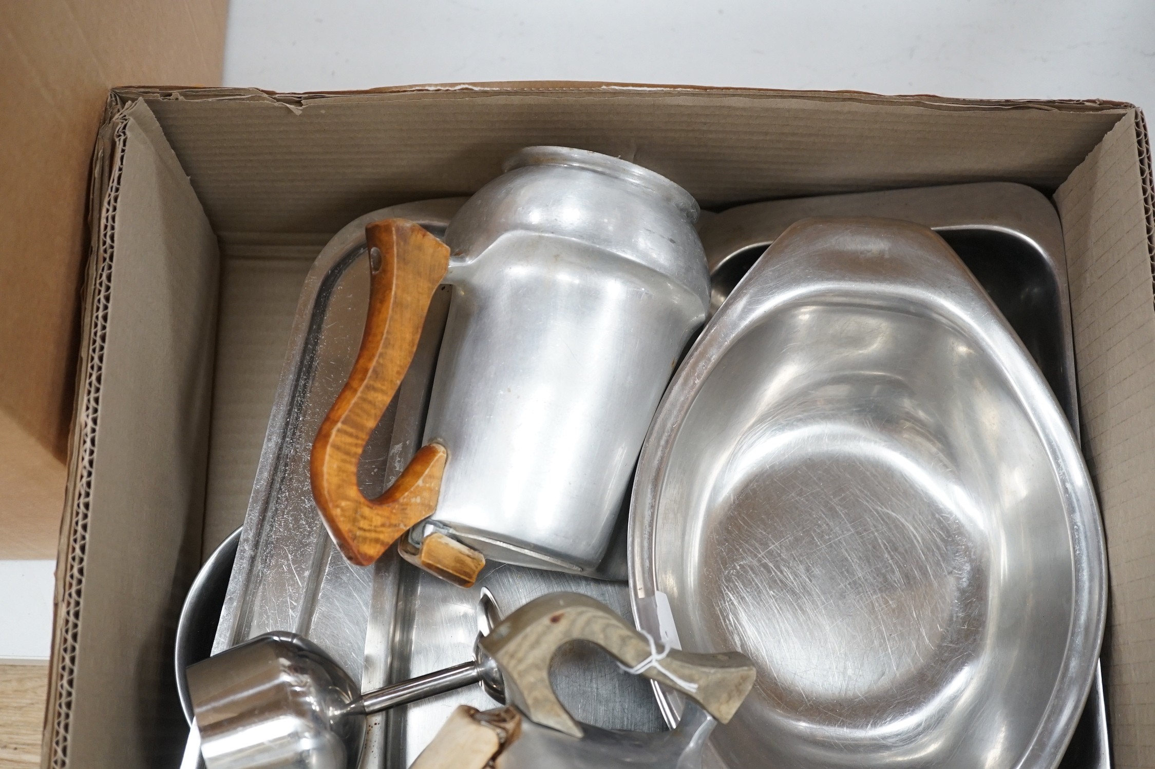 Various 1960's stainless steel wares including Danish and Piqcot ware